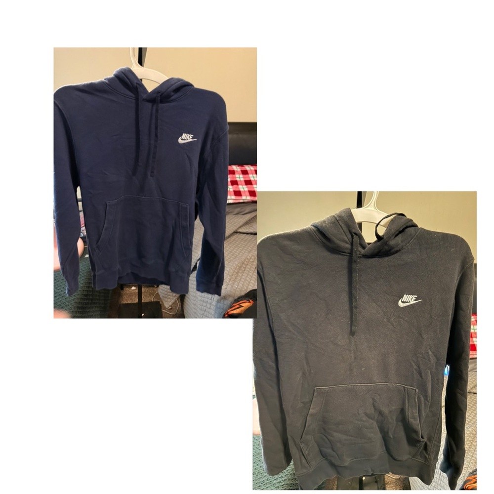 Nike Men's Navy and Charcoal Hoodies